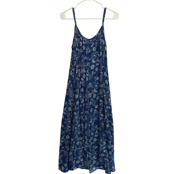 EVEREVE NWT Roan & Ryan Blue Willa Floral Maxi Dress S - Picture 7 of 11
